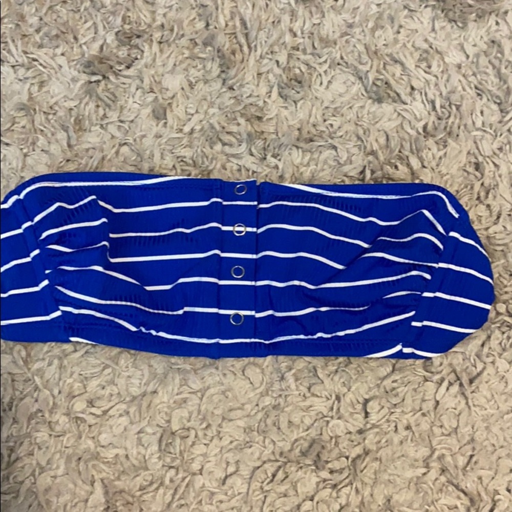 Blue Xhilaration strapless swim suit
